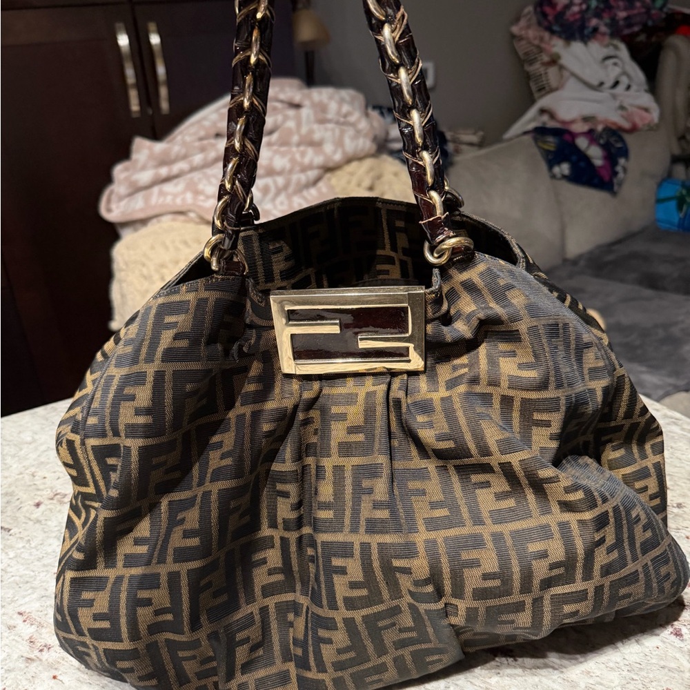 Fendi Zucca FF Mia Large Vintage